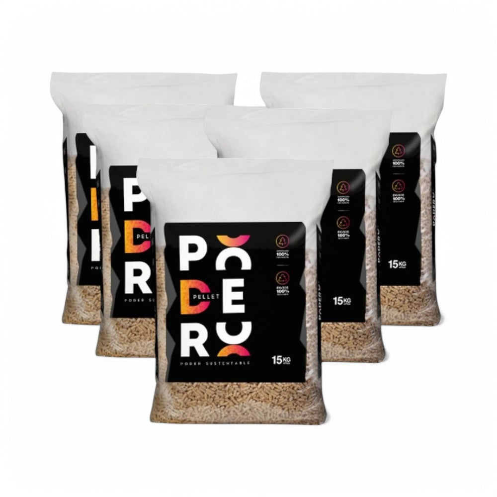 Pellet de Madera 15 Sacos x 15kg