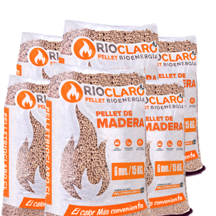 Pellet de Madera 10 Sacos X 15kg