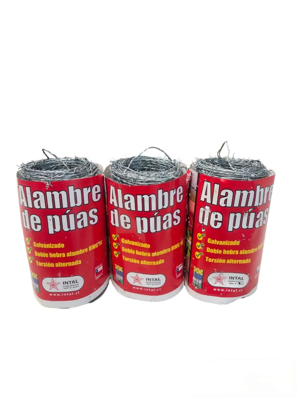 Pack Alambre Púas 3 Rollos 16x100m