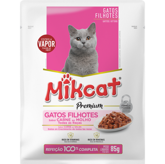 Alimento De Gato húmedo Mikcat Premium Cachorros 85g