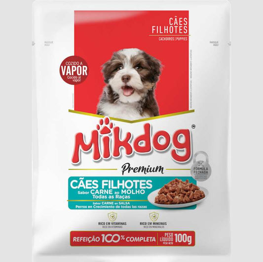 Alimento de Perro húmedo Mikdog Premium Cachorros 100g