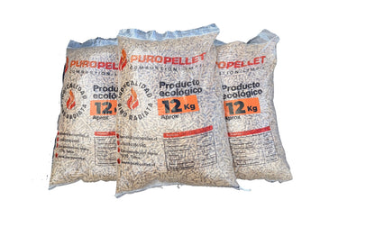 Pellet de Madera 3 Sacos x 12kg