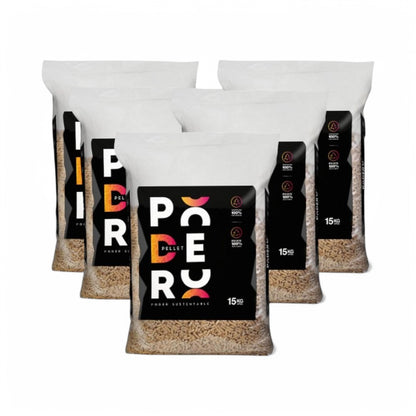 Pellet de Madera 15 Sacos x 15kg