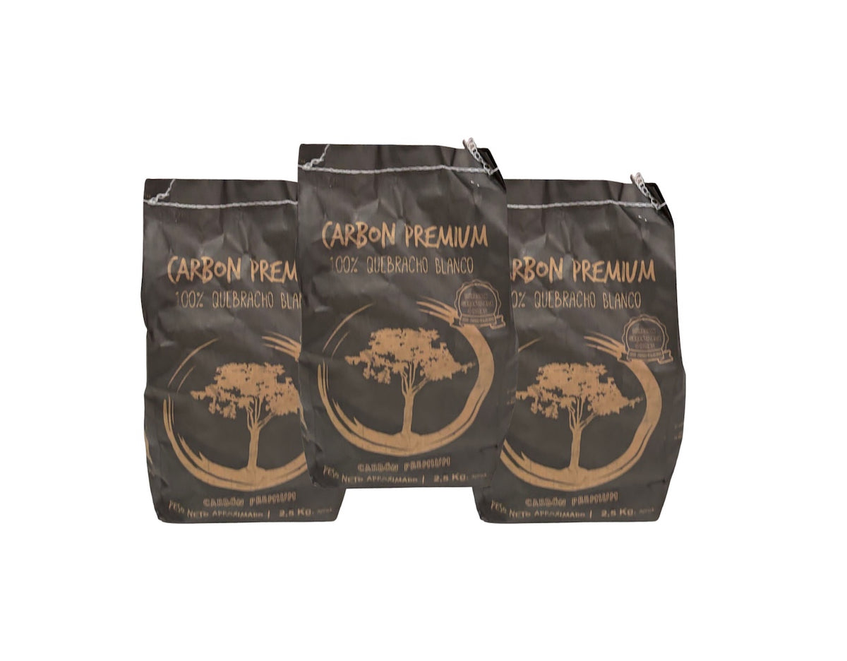 Carbón Quebracho Pack 3 Bolsas x 2,5kg