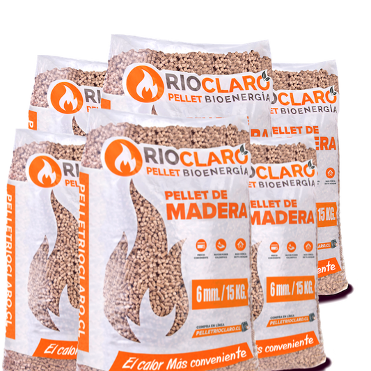 Pellet de Madera 10 Sacos X 15kg