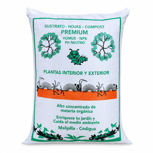 Tierra De Hoja Sustrato Premium - Compost - NPK - Perlita Saco 40 Litors