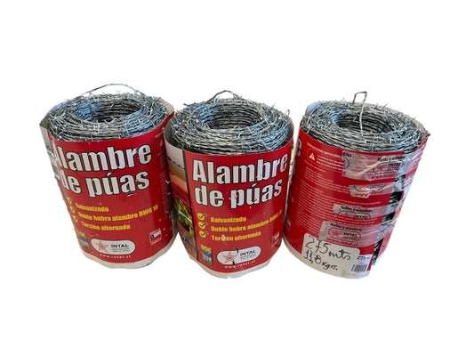 Pack Alambre Púas 3 Rollos 16x275m